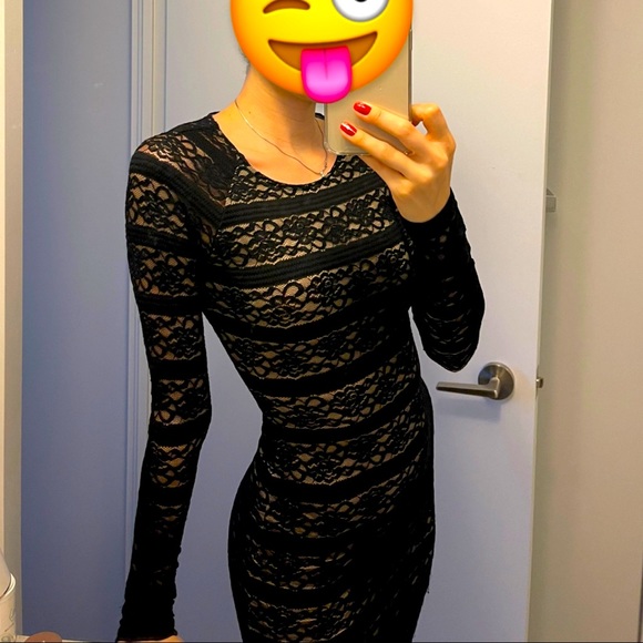 Black lace dress from BEBE. 10/10 conditions - Picture 1 of 7